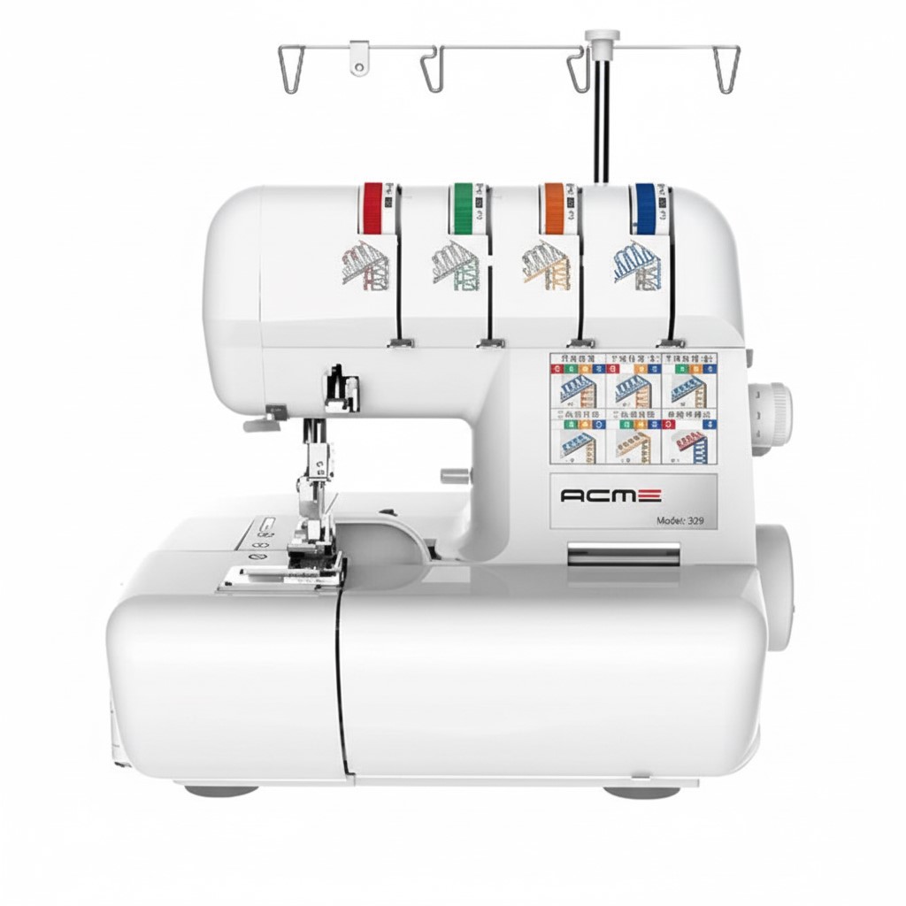 MAQUINA OVERLOCK DOMESTICA PUNTADAS DE 2,3,4 HILOS FACIL ENHEBRADO, CON CORTE DE HILO INTEGRADO